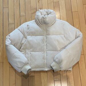Hollister Light Beige Puffer Jacket